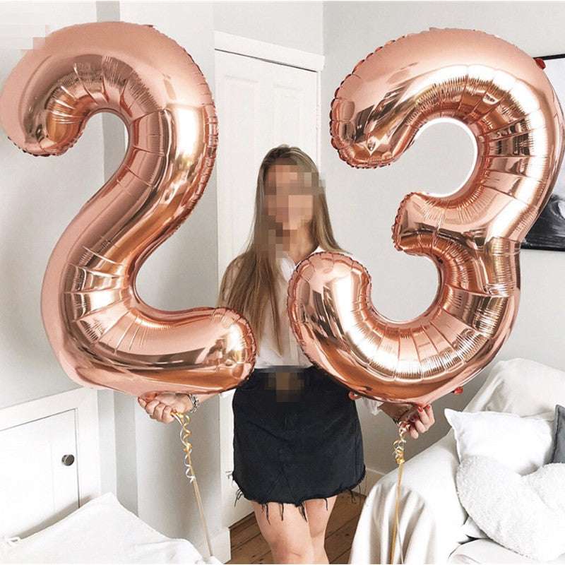 32 inch number foil balloons