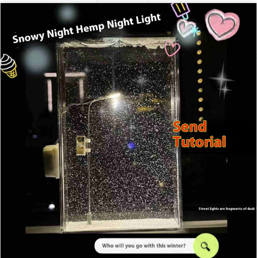 DIY snowy Christmas village night light - view 6