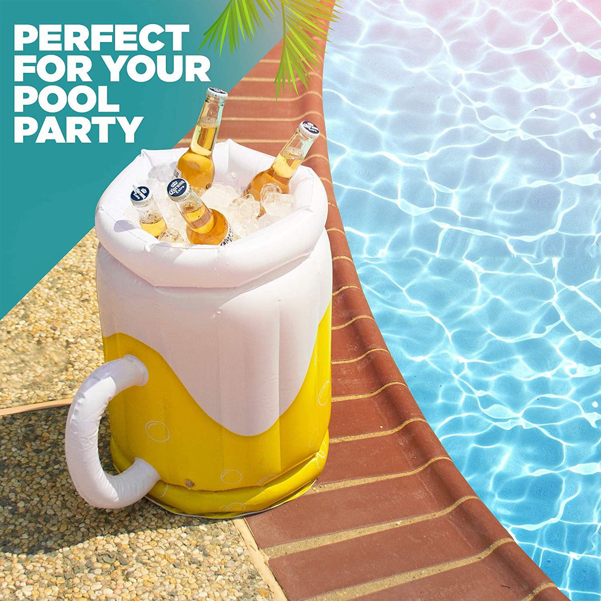 Giant Beer Mug Cooler - Inflatable Drinks Cooler for Pool & BBQ