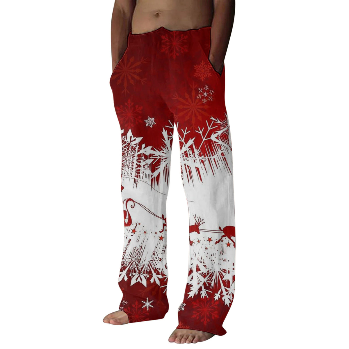 Christmas Pyjama Pants - Festive Print Lounge Pants, 6 Designs