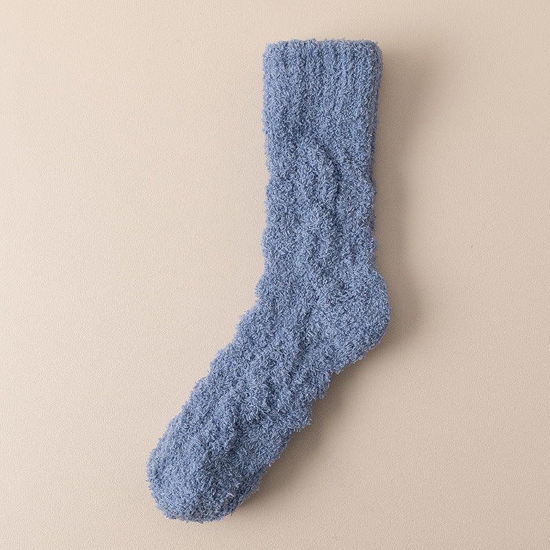 Fuzzy fleece bed socks
