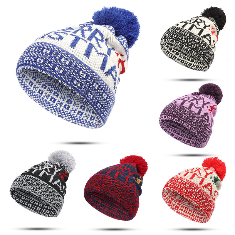 Merry Xmas pom pom beanie
