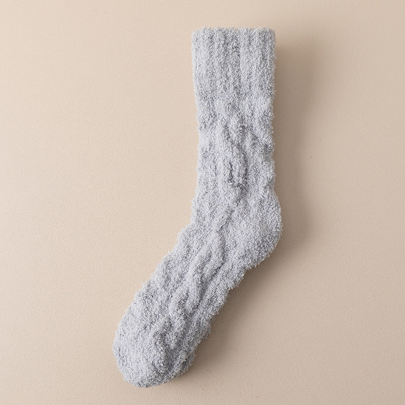 Fuzzy fleece bed socks
