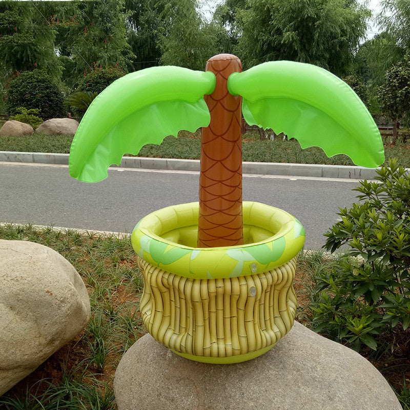 Palm tree inflatable cooler