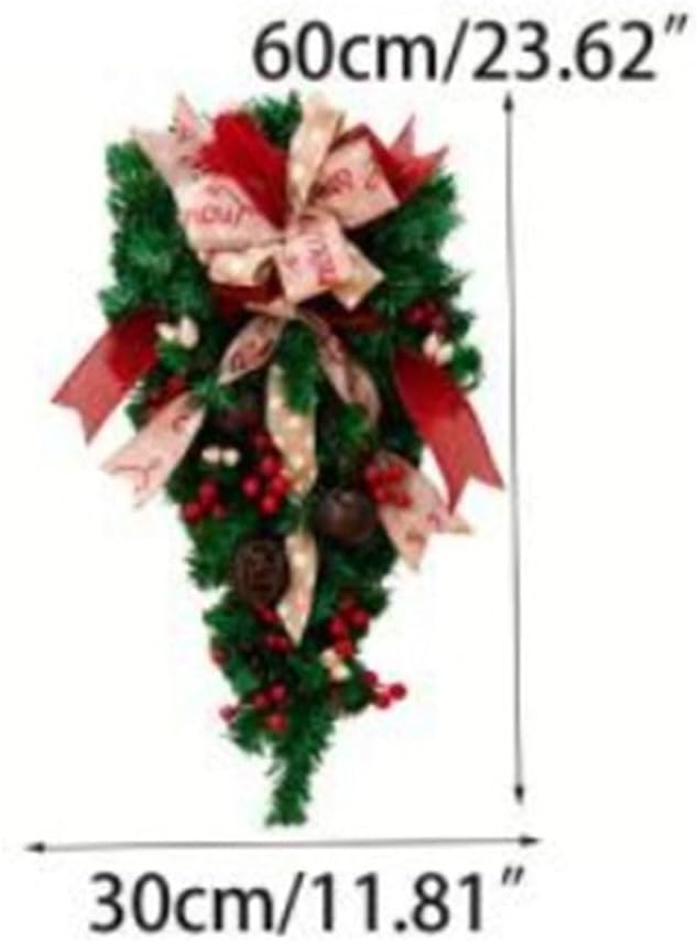 Candy cane Christmas door wreath - view 3