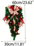 Candy cane Christmas door wreath - view 3
