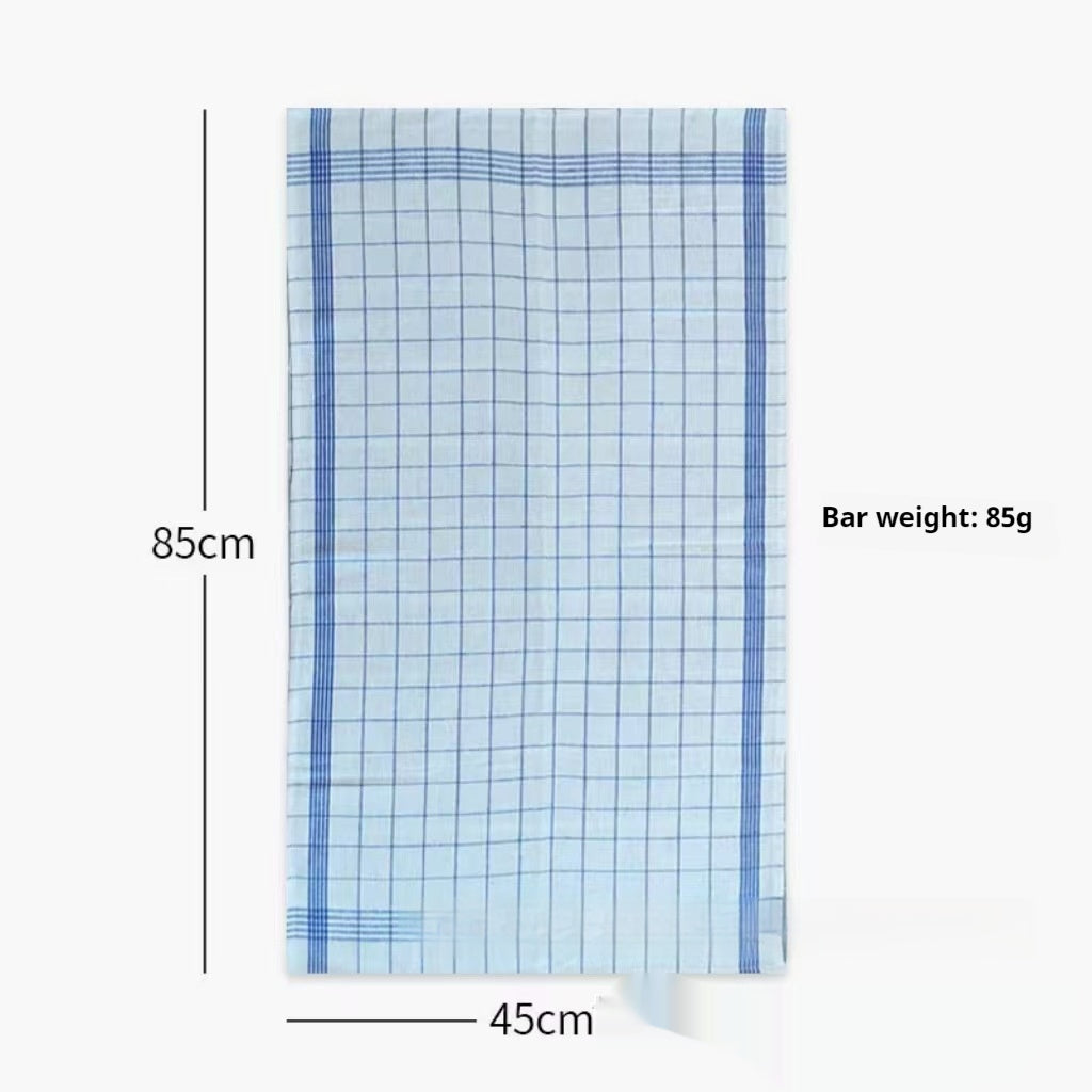 Classic French Check Tea Towel - Blue & White Yarn-Dyed