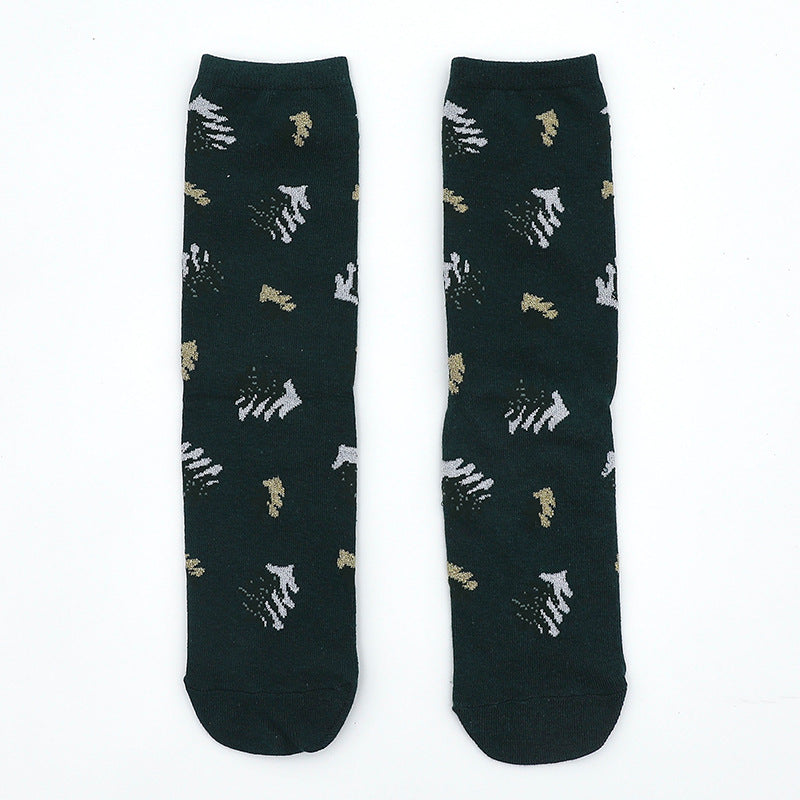 Nordic Christmas Socks - Gingerbread Man, Trees & Snowflakes