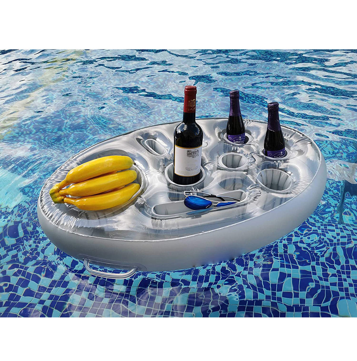 Floating Fruit & Drinks Platter - Inflatable Pool Serving Tray