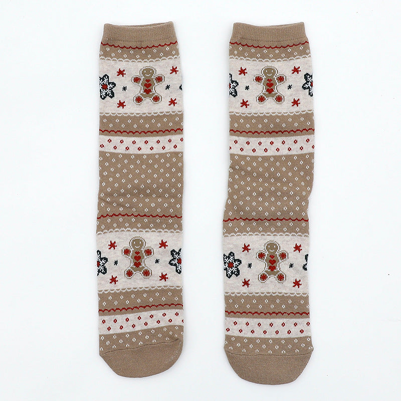 Nordic Christmas Socks - Gingerbread Man, Trees & Snowflakes