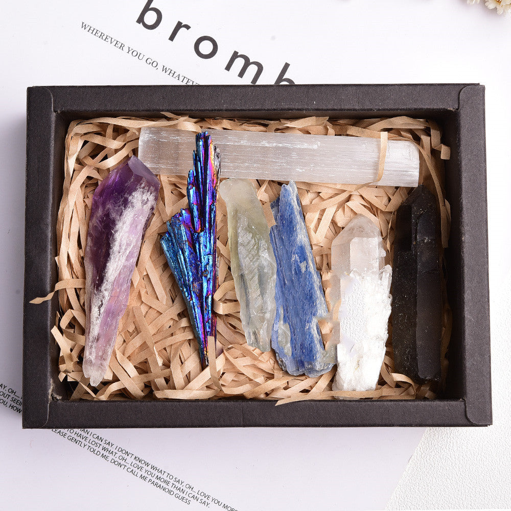 Raw crystal specimen gift box