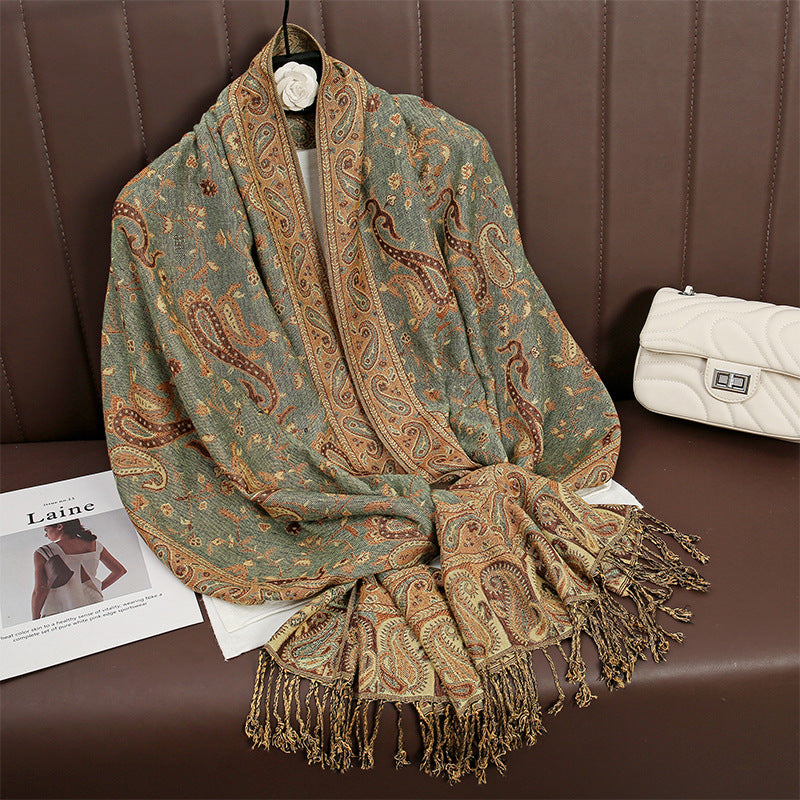 Paisley pashmina scarf shawl