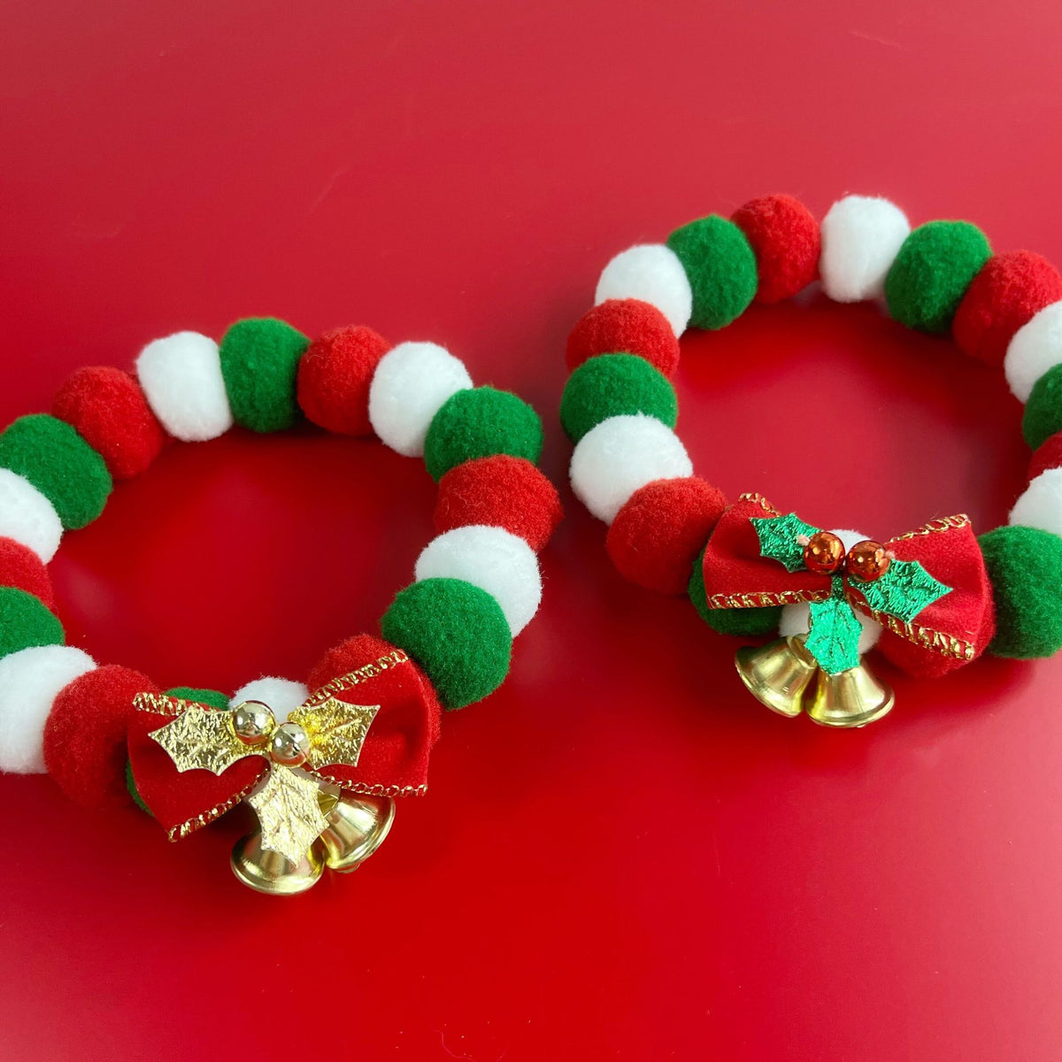 Christmas pom-pom pet necklace - view 3