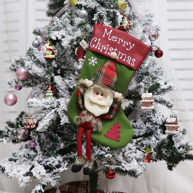 Large 3D plush Christmas stocking - view 2
