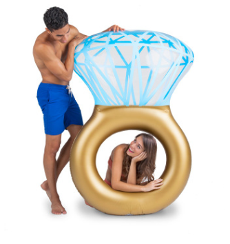 Giant Diamond Ring Pool Float - Inflatable 140cm