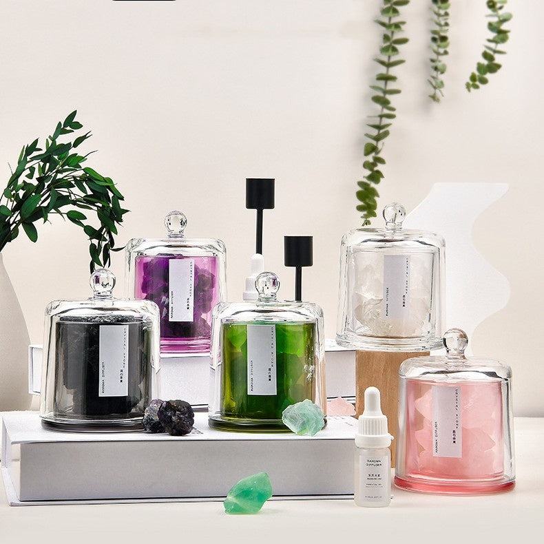 Crystal Stone Reed Diffuser - Natural Crystal Aroma Gift Set