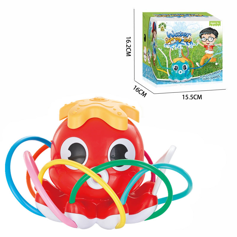 Red octopus sprinkler