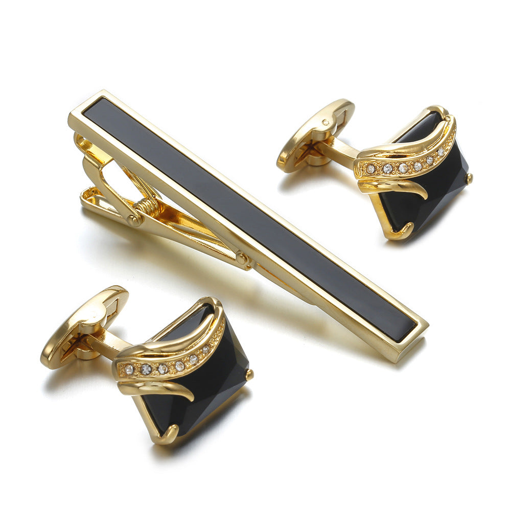 Tie clip and cufflinks gift set