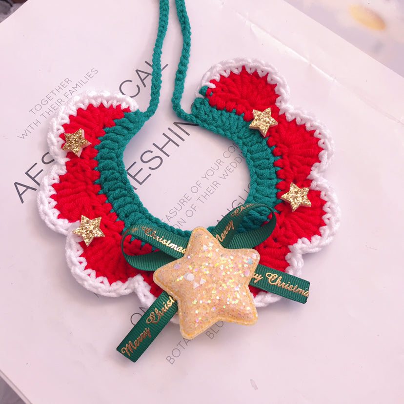 Crochet Christmas pet collar - view 2