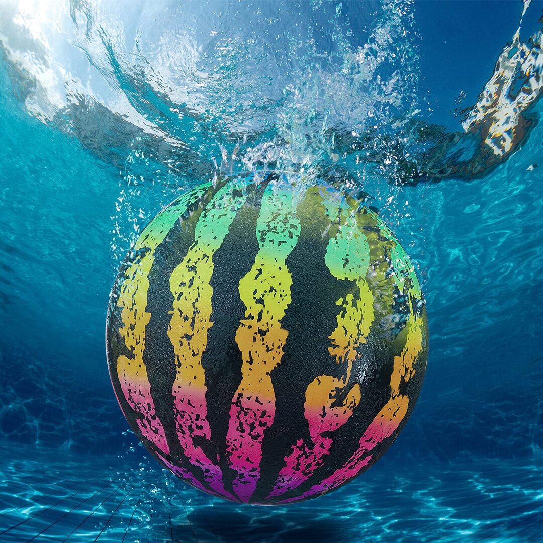 Underwater pool ball in a swimming pool