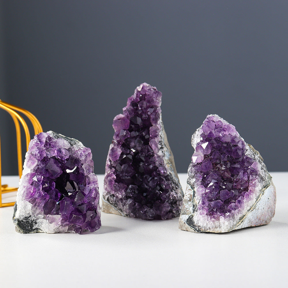 Natural amethyst cluster