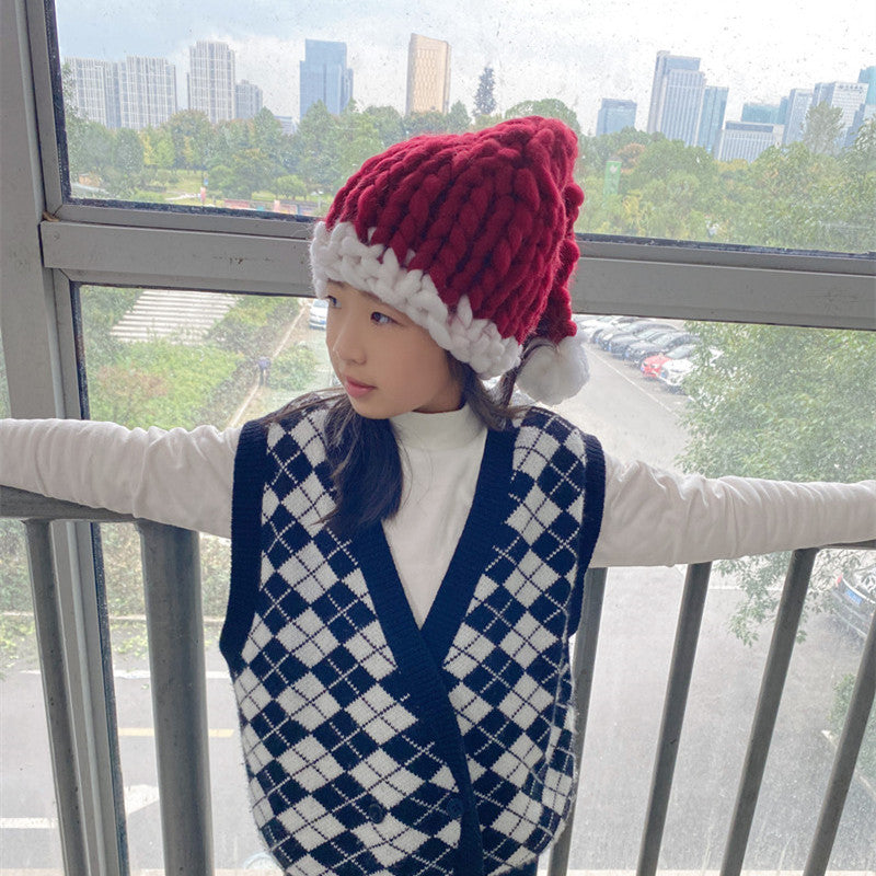 Chunky knit elf hat
