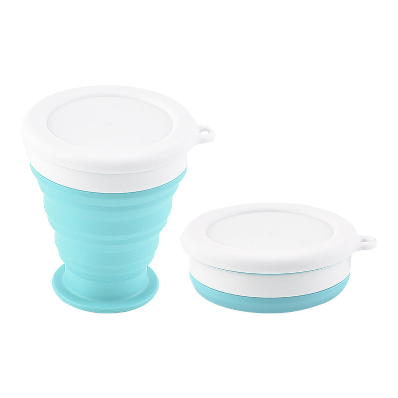 Collapsible Silicone Camping Cup with Lid