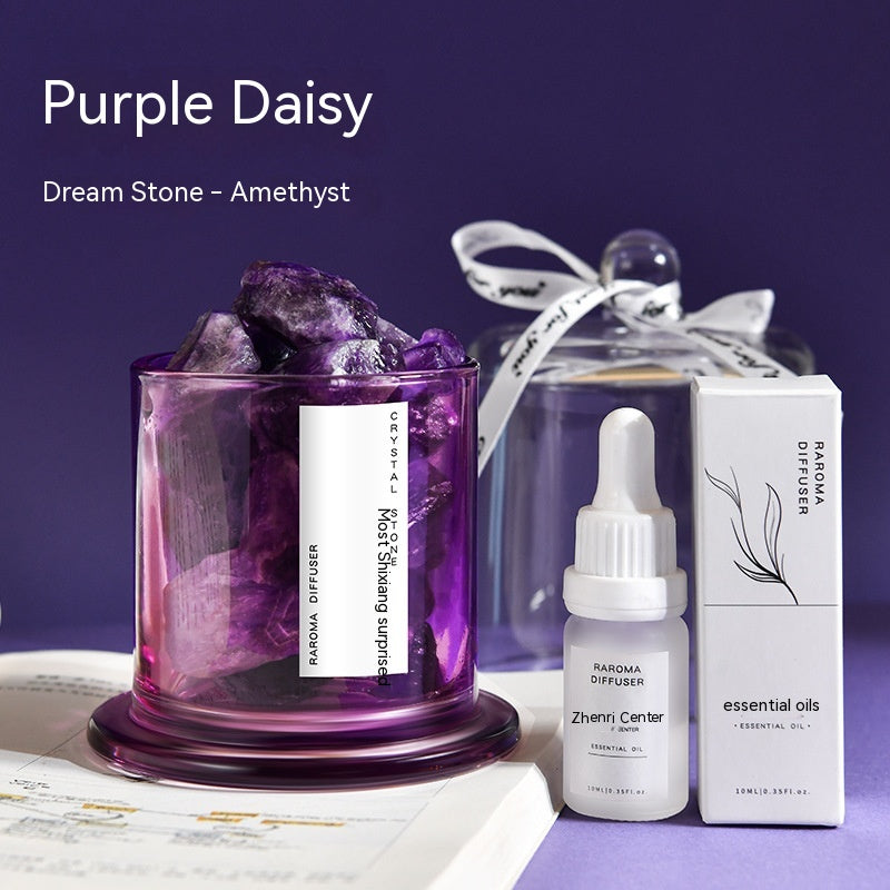 Crystal Stone Reed Diffuser - Natural Crystal Aroma Gift Set