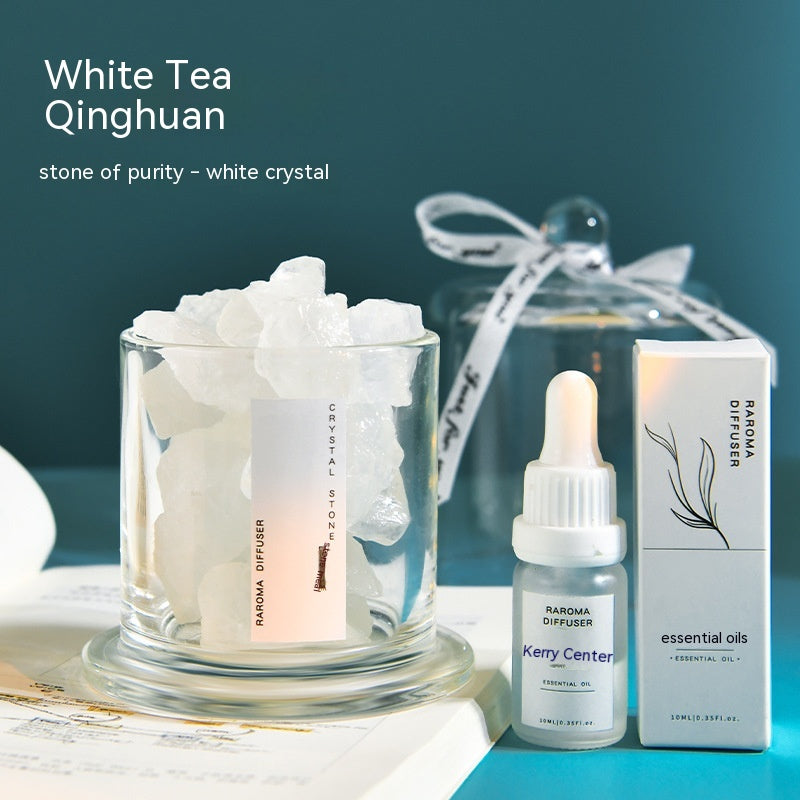 Crystal Stone Reed Diffuser - Natural Crystal Aroma Gift Set