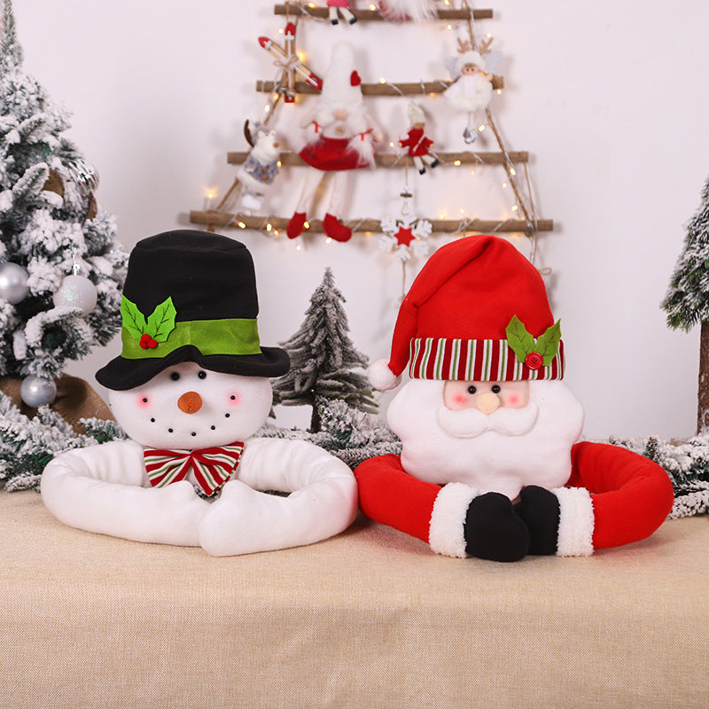 Santa and snowman Christmas tree topper - view 4