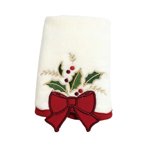 Christmas Embroidered Tea Towel - Single or 3 Pack Gift Box