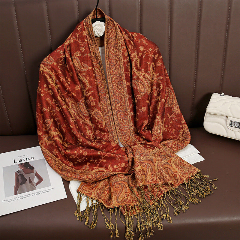 Paisley pashmina scarf shawl