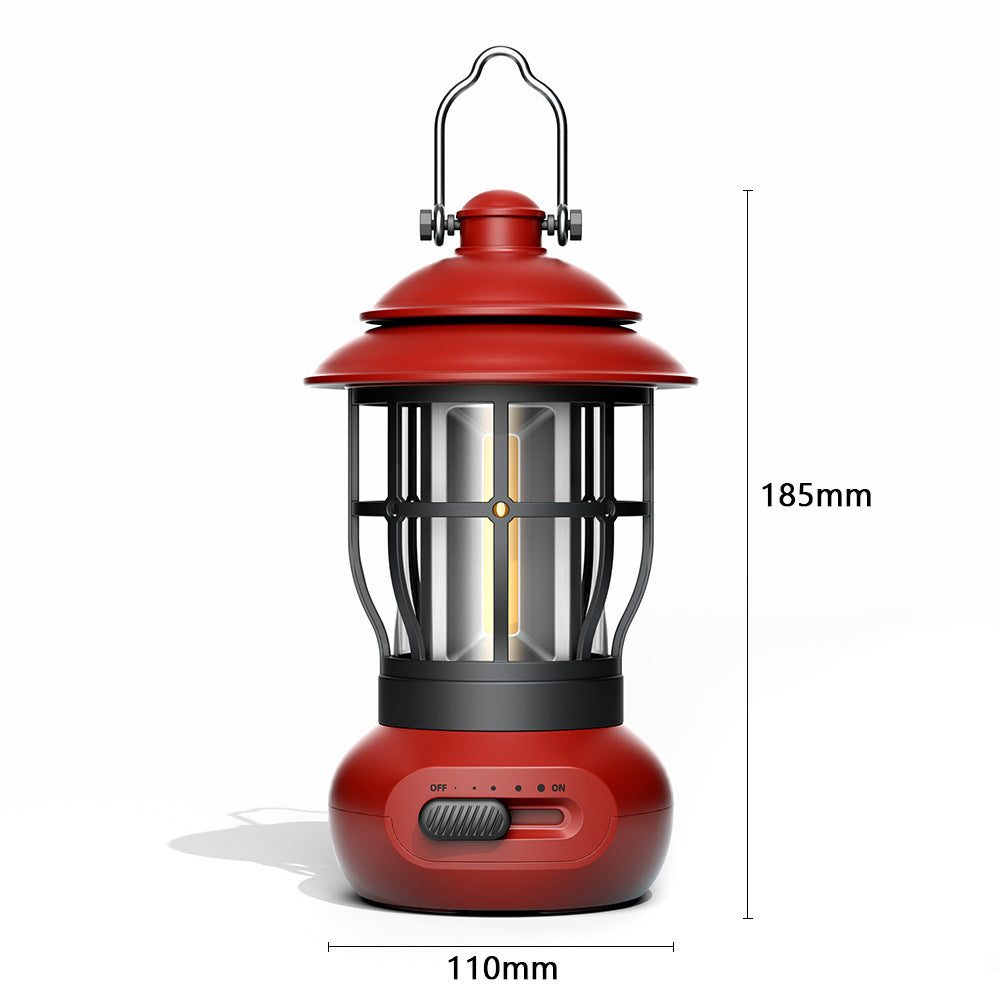 Vintage Style Tent Lantern - USB Rechargeable Ambient Light