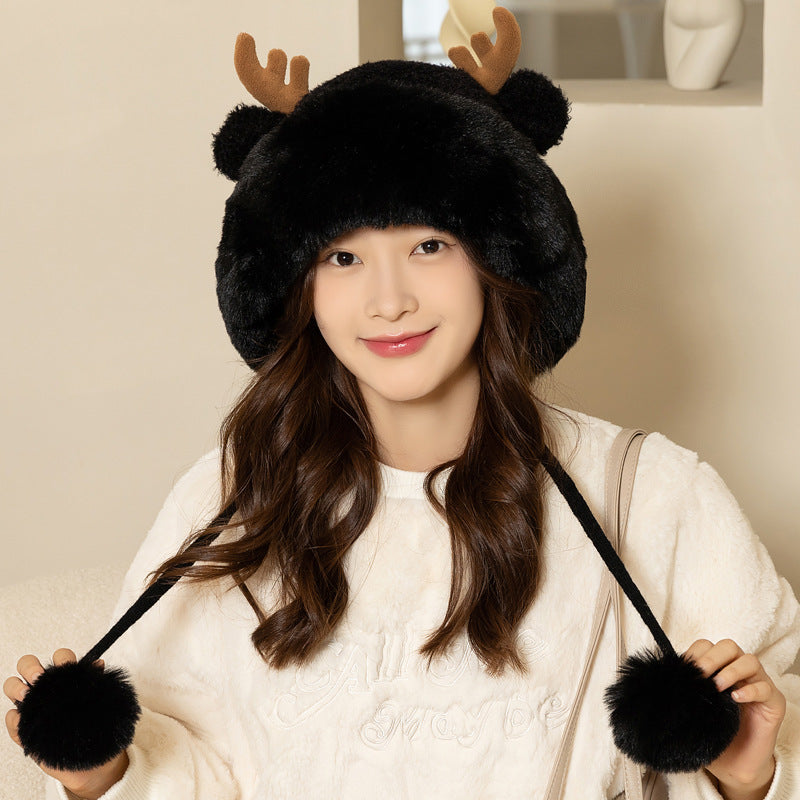 Reindeer antler plush hat