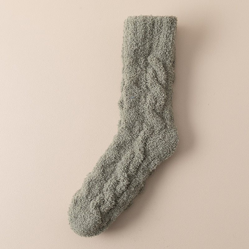 Fuzzy fleece bed socks