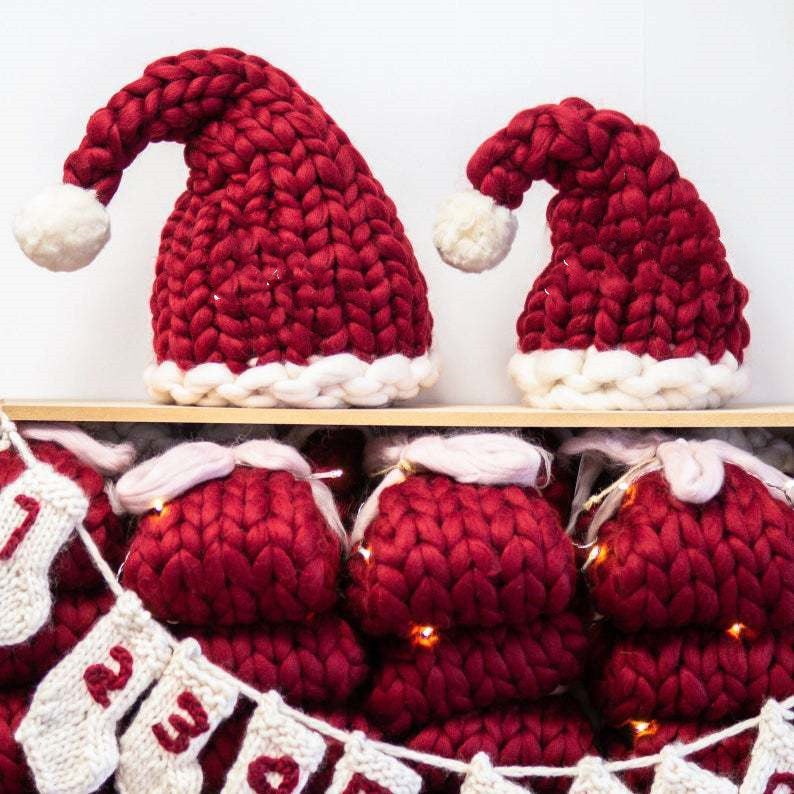 Chunky knit elf hat