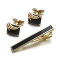 Tie clip and cufflinks gift set