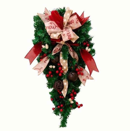 Candy cane Christmas door wreath - view 6
