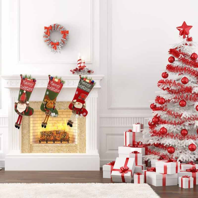 Large 3D plush Christmas stocking - view 3