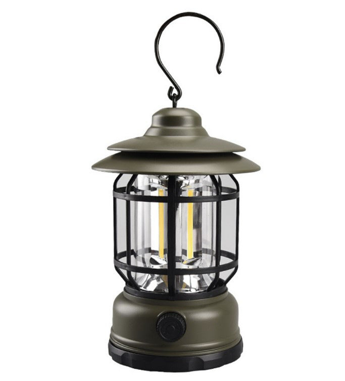 Vintage metal camping lantern