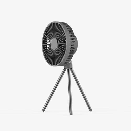 Camping Fan with LED Light & Tripod - Rechargeable Tent Fan