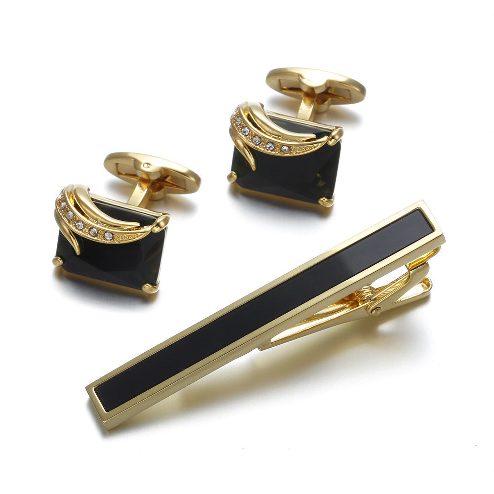 Tie clip and cufflinks gift set