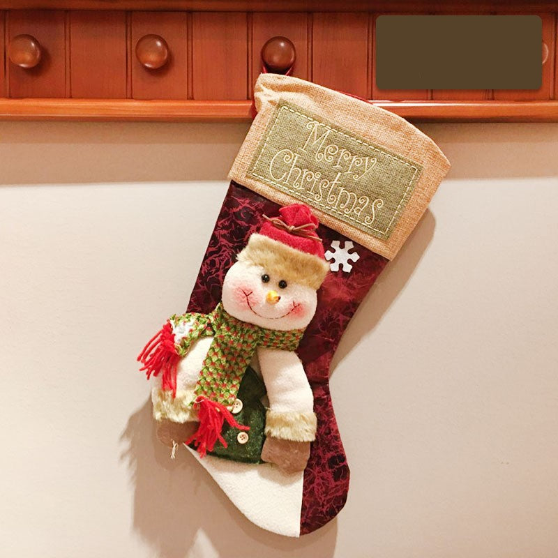 Christmas stocking with plush trim - view 9