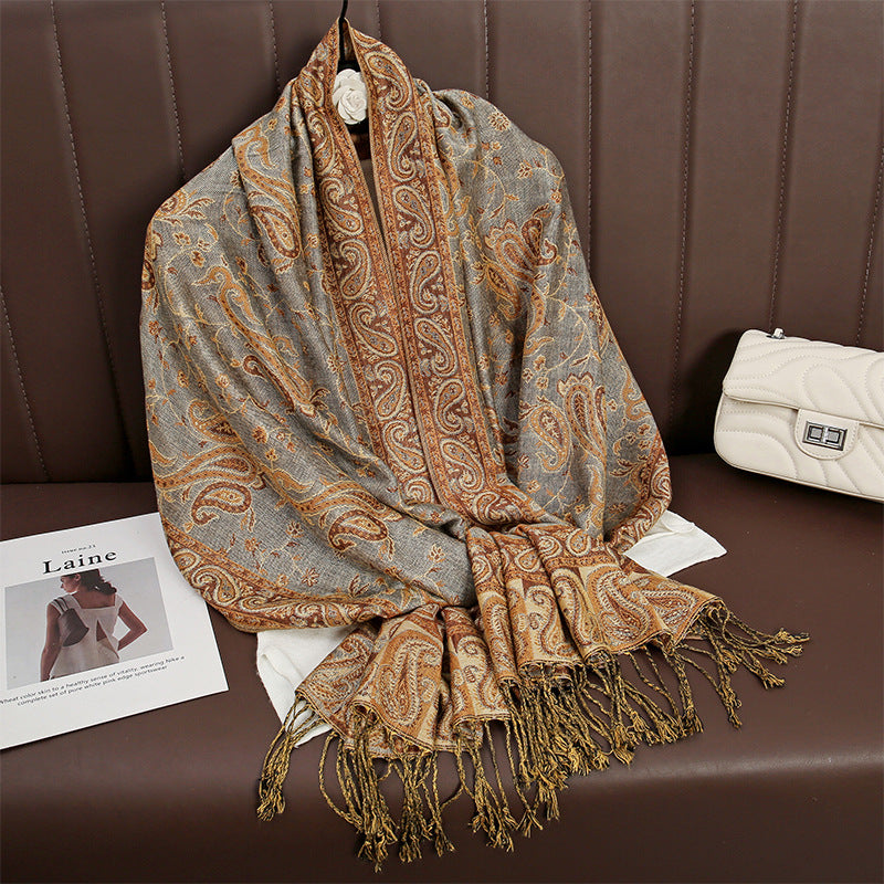 Paisley pashmina scarf shawl