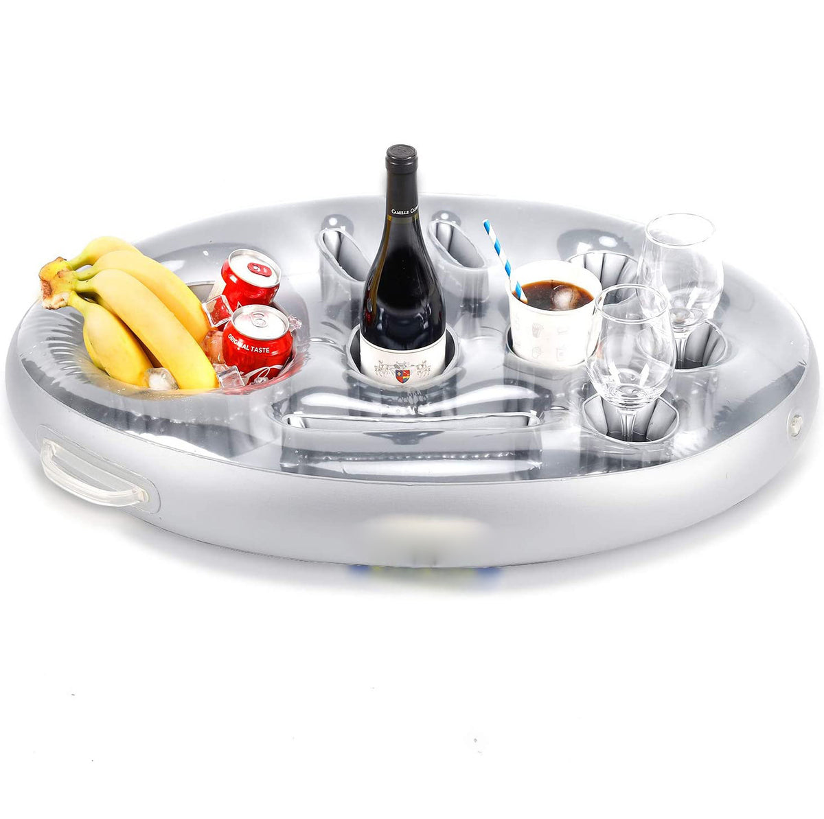 Floating Fruit & Drinks Platter - Inflatable Pool Serving Tray