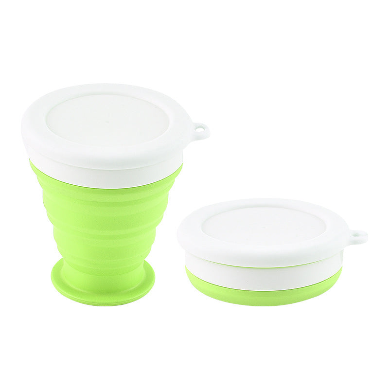 Collapsible Silicone Camping Cup with Lid