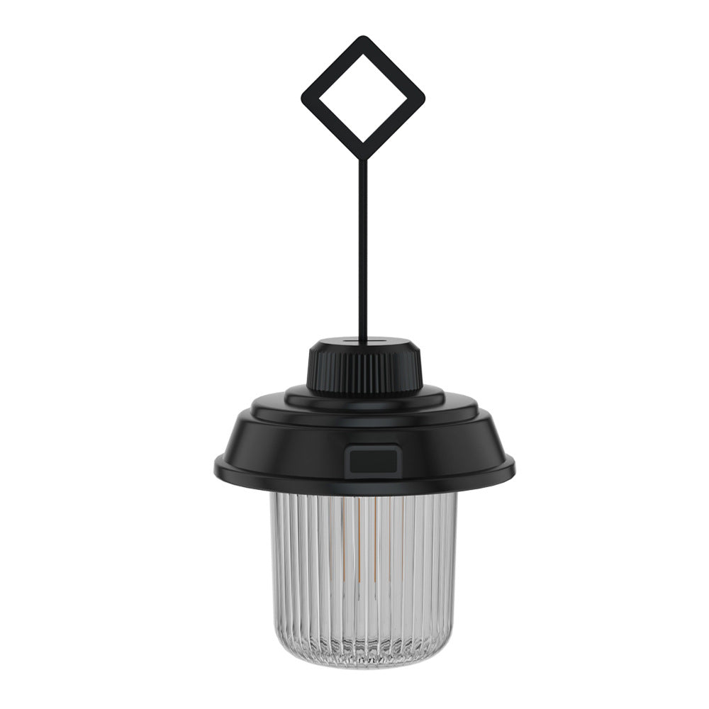 Retro Camping Lantern - Rechargeable LED Hanging Tent Light