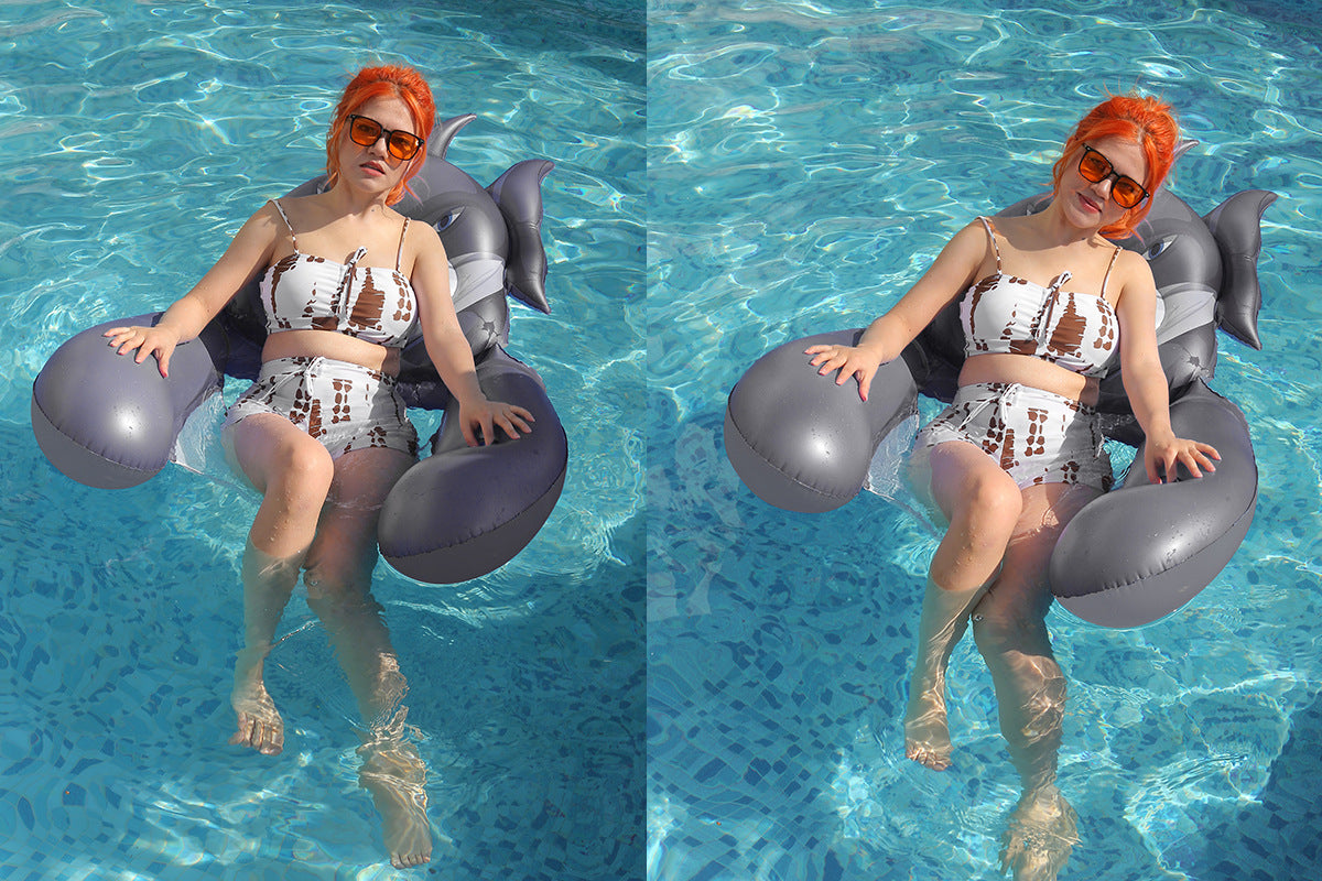 Large Patterned Water Hammock - 160 x 90cm Pool Lounger