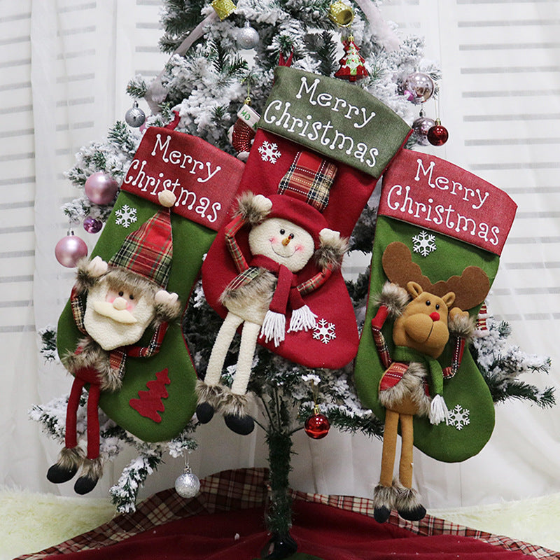 Large 3D plush Christmas stocking - view 6