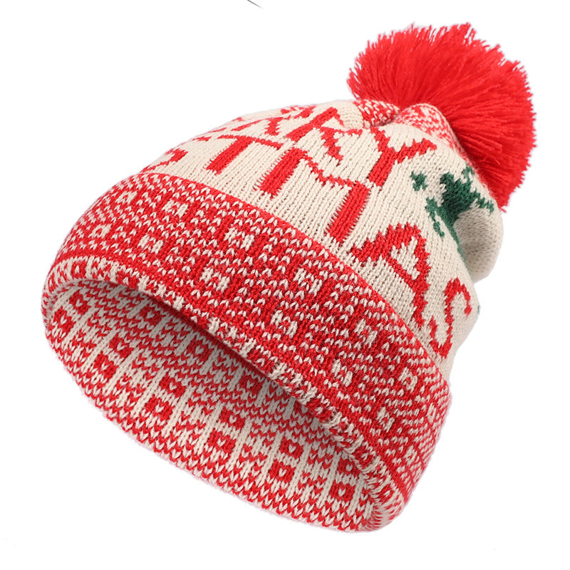 Merry Xmas pom pom beanie